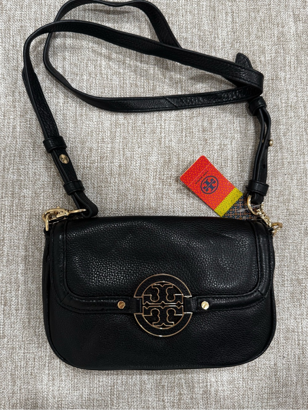 Tory Burch Amanda mini Messenger Crossbody bag purse black new with tags